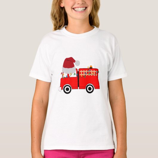 Kerstroodvuurtruck T-shirt (Voorkant)