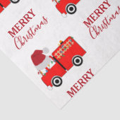 Kerstroodvuurtruck Tissuepapier (Detail)