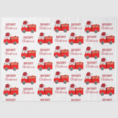 Kerstroodvuurtruck Tissuepapier (Voorkant)