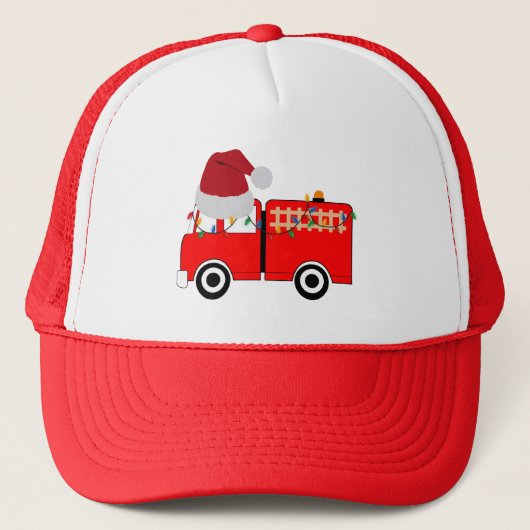 Kerstroodvuurtruck Trucker Pet (Voorkant)