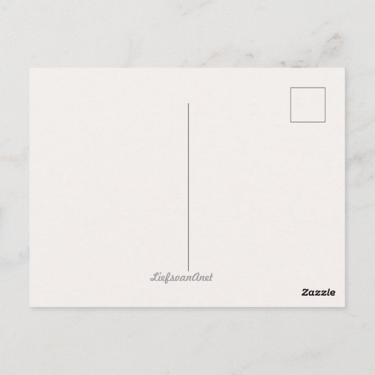 Kerstrooeend blauw briefkaart (Achterkant)