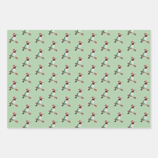 Kerstroofvogel inpakpapier vel (Voorkant 3)