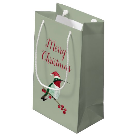 Kerstroofvogel Klein Cadeauzakje (Achterkant Gekanteld)