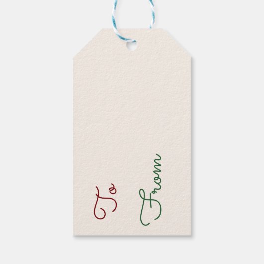 Kerstroofvogel Labels Cadeaulabel (Achterkant)