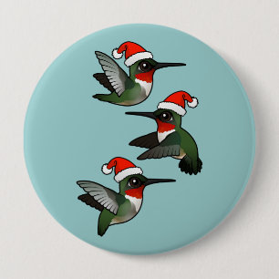 Kerstroofvogel Ronde Button 4,0 Cm
