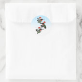 Kerstroofvogel Ronde Sticker (Tas)