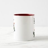 Kerstroofvogel Tweekleurige Koffiemok (Center)