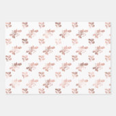 KerstRoos Gold Elegant Holly Leaves Inpakpapier Vel (Voorkant 3)