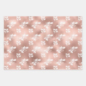 KerstRoos Gold Elegant Holly Leaves Inpakpapier Vel (Voorkant 2)