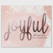 kerstRoos Gold Foil Joyful Cadeaupapier (Vlak)