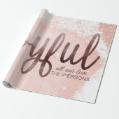 kerstRoos Gold Foil Joyful Cadeaupapier (Uitgerold)