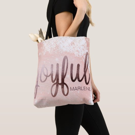 kerstRoos Gold Joyful-design Tote Bag (Dichtbij)