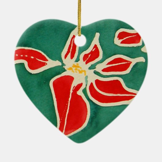 kerstRoos Keramisch Ornament (Achterkant)