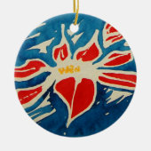 kerstRoos Keramisch Ornament (Voorkant)