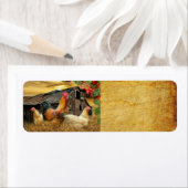 kerstrooster Hen Barn Coop Boerderij Etiket (Insitu)
