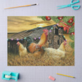 kerstrooster Hen Barn Coop Boerderij Tissuepapier (Craft)
