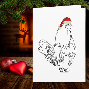 kerstrooster Tekening grappige kerstmankunst Kaart