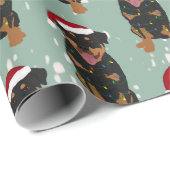 Kerstrottweiler Cadeaupapier (Rol Hoek)