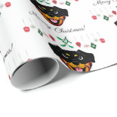 Kerstrottweiler Cadeaupapier (Rol Hoek)