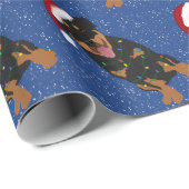 Kerstrottweiler Cadeaupapier (Rol Hoek)