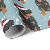 Kerstrottweiler Cadeaupapier (Rol Hoek)