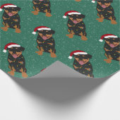 Kerstrottweiler Cadeaupapier (Hoek)