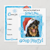 Kerstrottweiler-feestdag Feestdagenkaart (Voorkant / Achterkant)