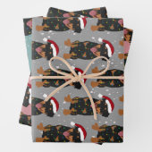 Kerstrottweiler inpakpapier vel (In situ)