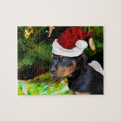 Kerstrottweiler Legpuzzel (Horizontaal)