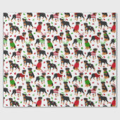 Kerstrottweiler-omslagpapier Cadeaupapier (Vlak)