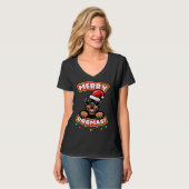 Kerstrottweiler T-shirt (Voorkant volledig)
