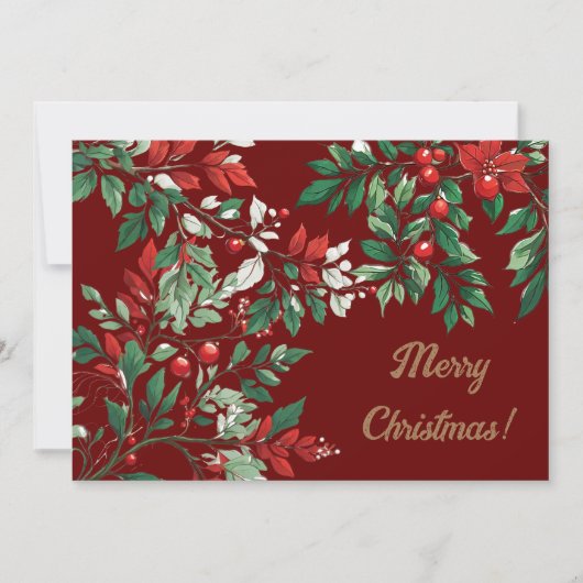 Kerstrowan Feestdagenkaart (Voorkant)