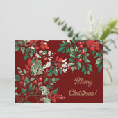 Kerstrowan Feestdagenkaart (Staand voorkant)