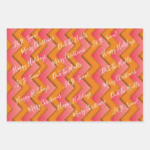 Kerstroze en Oranje patroonpapier Inpakpapier Vel (Voorkant 2)