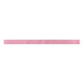 Kerstroze en wit gestreept Satin Ribbon Satijnen Lint (Voorkant)