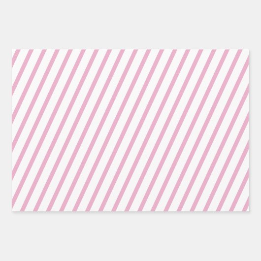 Kerstroze en wit patroon inpakpapier vel (Voorkant 2)