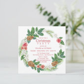 Kerstroze feestfeest met feestelijke feestdagen kaart (Staand voorkant)