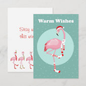 Kerstroze flamingo (Voorkant / Achterkant)