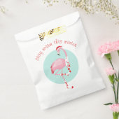 Kerstroze flamingo bedankzakje (Gezegeld)