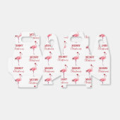 Kerstroze Flamingo Bird met Santa Hat Bedankdoosjes (Uitgevouwen)