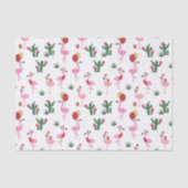 Kerstroze flamingo feestdag tissuepapier (Voorkant)