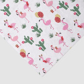 Kerstroze flamingo feestdag tissuepapier (Detail)