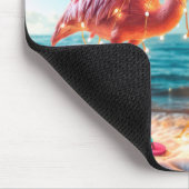 Kerstroze flamingo in verwarde lichten muismat (Hoek)