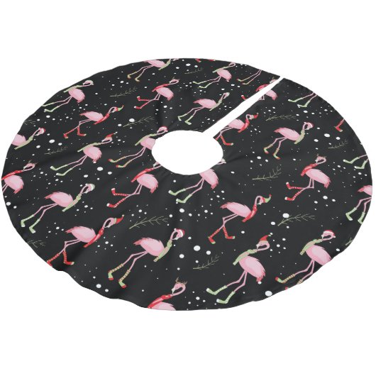 Kerstroze flamingo kerstboom rok (Gekanteld)