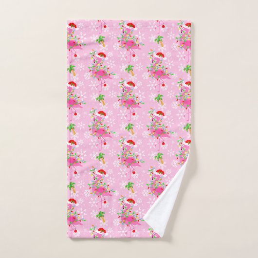 kerstroze Flamingo patroon Bad Handdoek (Handdoek)