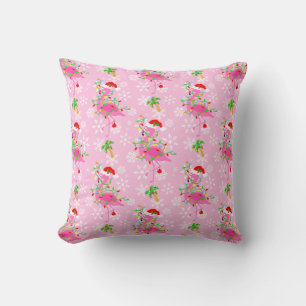 kerstroze Flamingo patroon Kussen