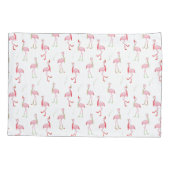 Kerstroze Flamingo patroon Pillow Hoesje Kussensloop (Achterkant)