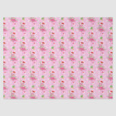 kerstroze Flamingo patroon Tissuepapier (Voorkant)