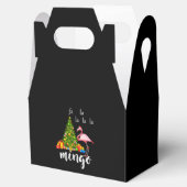kerstroze flamingo Santa Hat print Bedankdoosjes (Geopend)