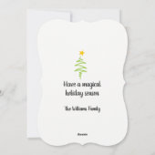 Kerstroze flamingvlakke Kaart met enveloppe (Achterkant)